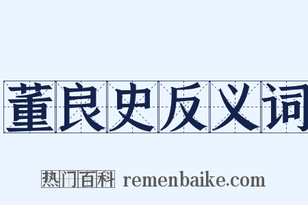 董良史反义词是什么意思的图片